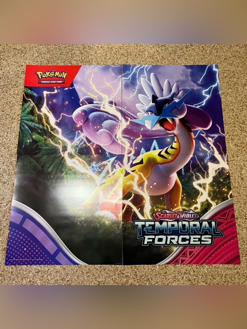 Scarlet & Violet Temporal Forces Large Pokemon Square Wall Art Poster 48"